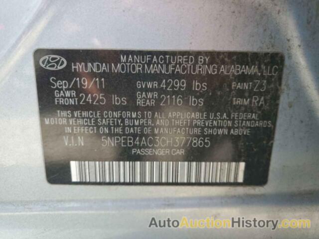 HYUNDAI SONATA GLS, 5NPEB4AC3CH377865