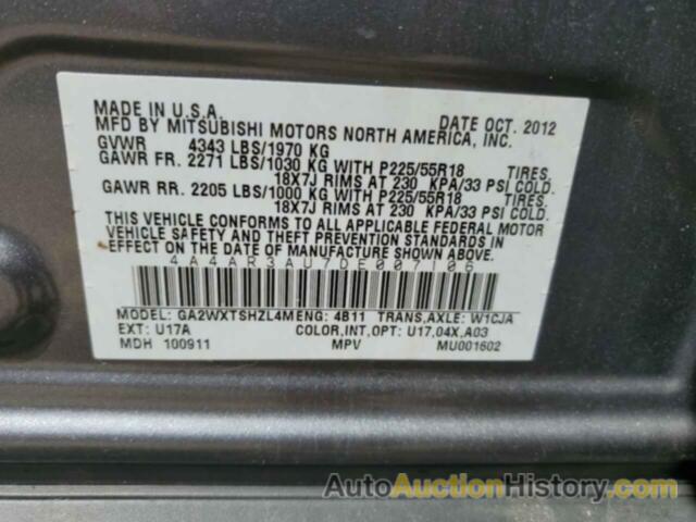 MITSUBISHI OUTLANDER ES, 4A4AR3AU7DE007106