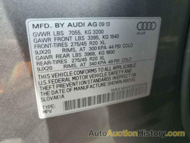 AUDI Q7 PREMIUM PLUS, WA1LMAFE3ED006198