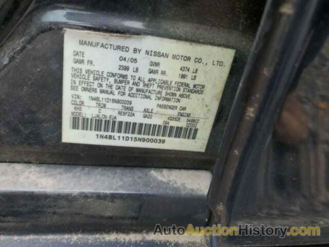 NISSAN ALTIMA SE, 1N4BL11D15N900039