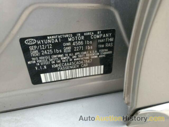 HYUNDAI SONATA HYBRID, KMHEC4A45CA047847