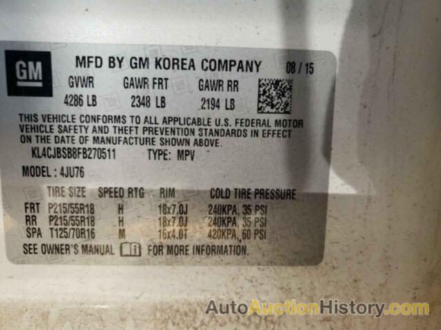 BUICK ENCORE CONVENIENCE, KL4CJBSB8FB270511