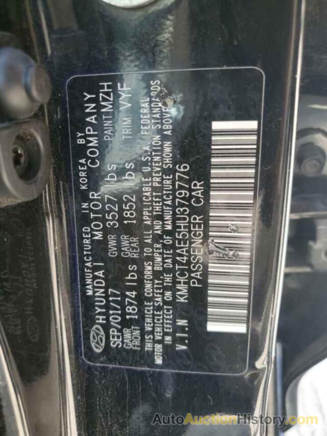 HYUNDAI ACCENT SE, KMHCT4AE5HU379776