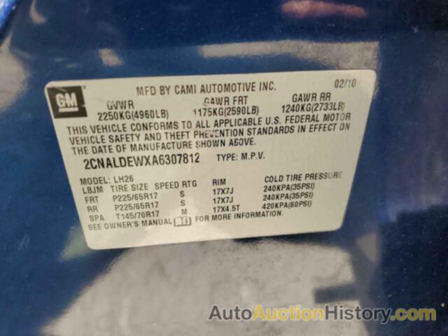 CHEVROLET EQUINOX LT, 2CNALDEWXA6307812