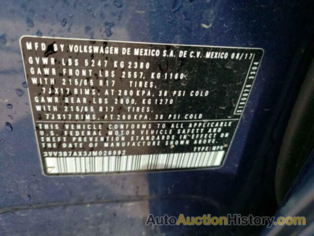 VOLKSWAGEN TIGUAN SE, 3VV3B7AX3JM026992