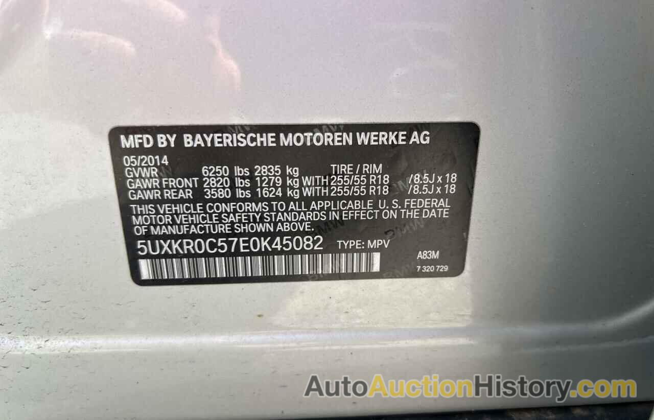 BMW X5 XDRIVE35I, 5UXKR0C57E0K45082