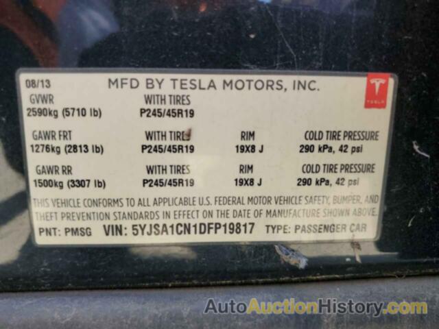 TESLA MODEL S, 5YJSA1CN1DFP19817