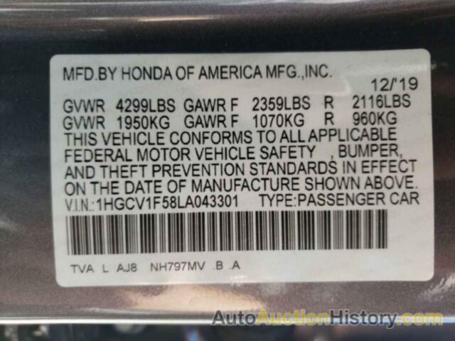 HONDA ACCORD EXL, 1HGCV1F58LA043301