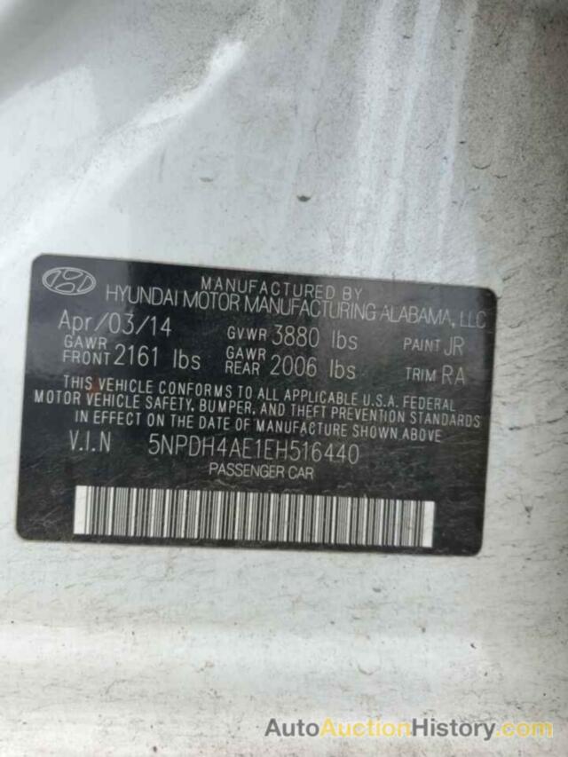 HYUNDAI ELANTRA SE, 5NPDH4AE1EH516440