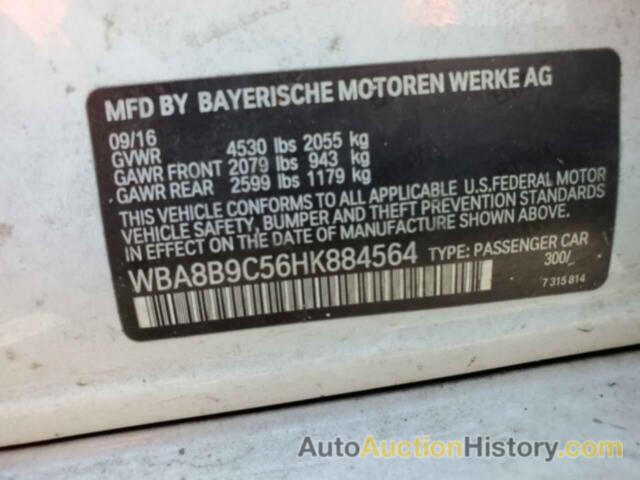 BMW 3 SERIES I, WBA8B9C56HK884564