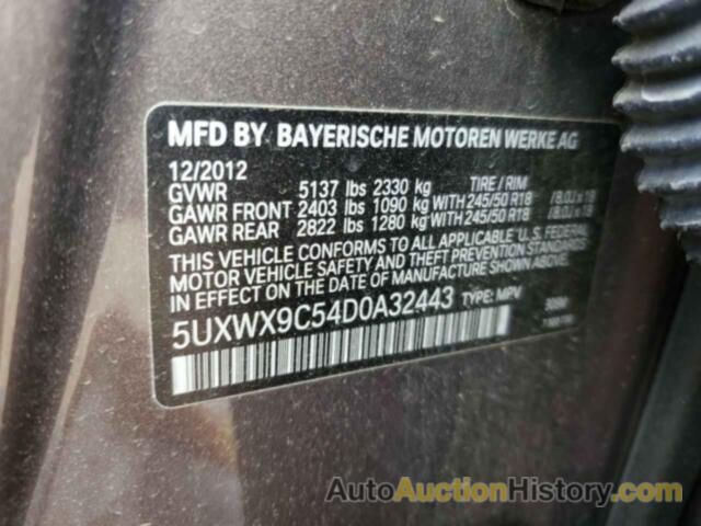 BMW X3 XDRIVE28I, 5UXWX9C54D0A32443