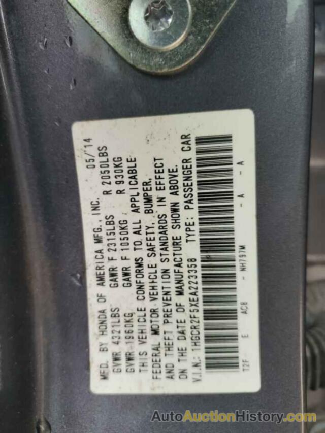 HONDA ACCORD SPORT, 1HGCR2F5XEA223358