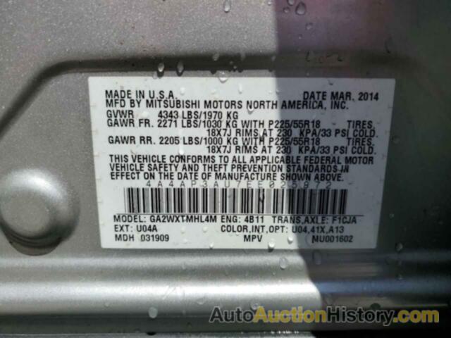 MITSUBISHI OUTLANDER ES, 4A4AP3AU7EE025872