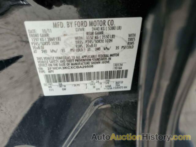 FORD EDGE LIMITED, 2FMDK3KCXCBA29508