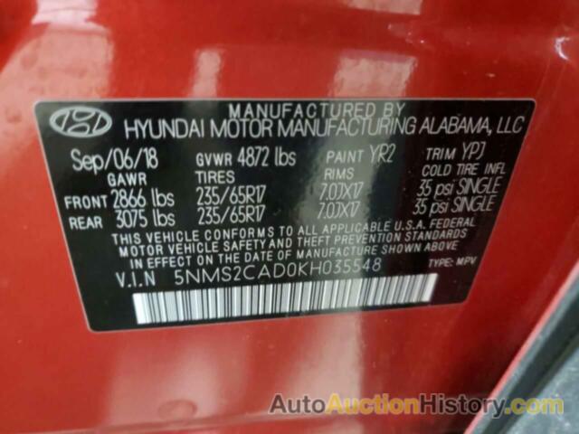 HYUNDAI SANTA FE SE, 5NMS2CAD0KH035548