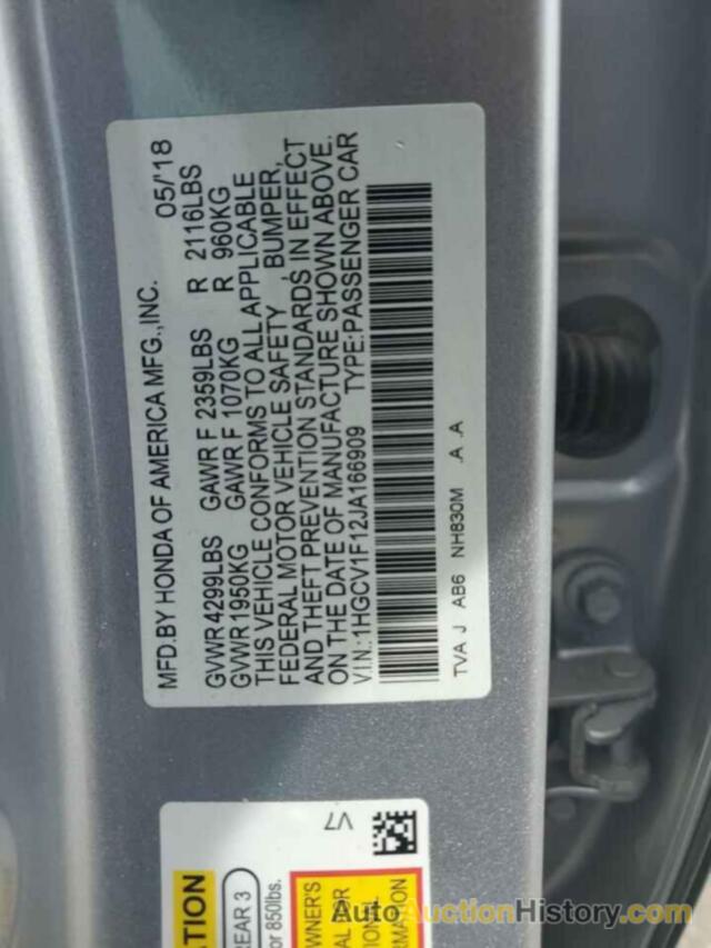 HONDA ACCORD LX, 1HGCV1F12JA166909