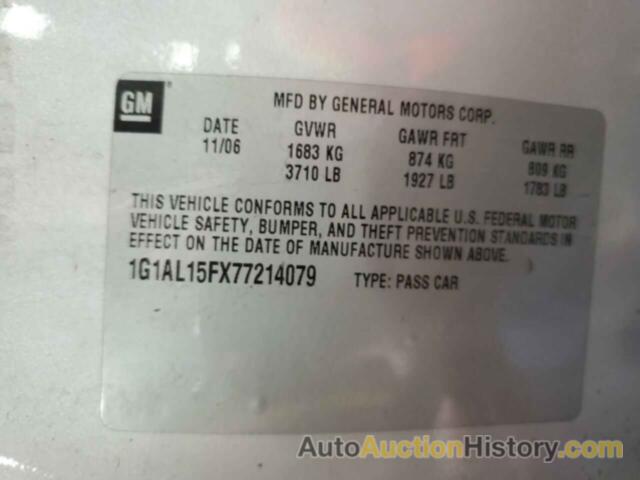 CHEVROLET COBALT LT, 1G1AL15FX77214079