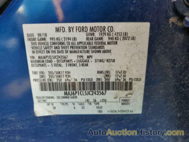 FORD ECOSPORT SES, MAJ6P1CL5JC243567