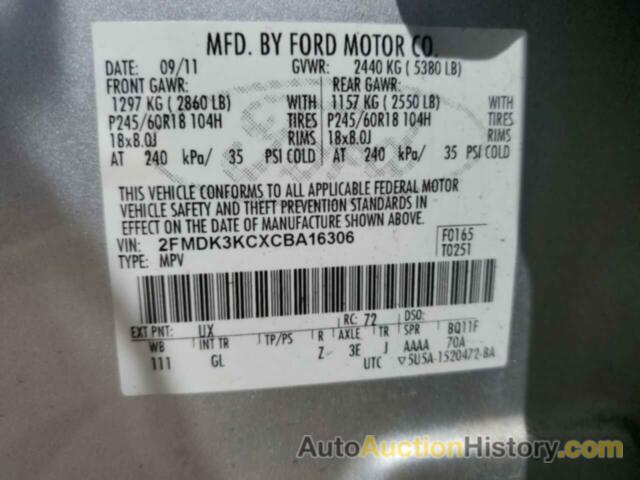 FORD EDGE LIMITED, 2FMDK3KCXCBA16306