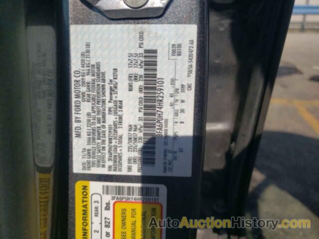 FORD FUSION SE, 3FA6P0H74HR259101