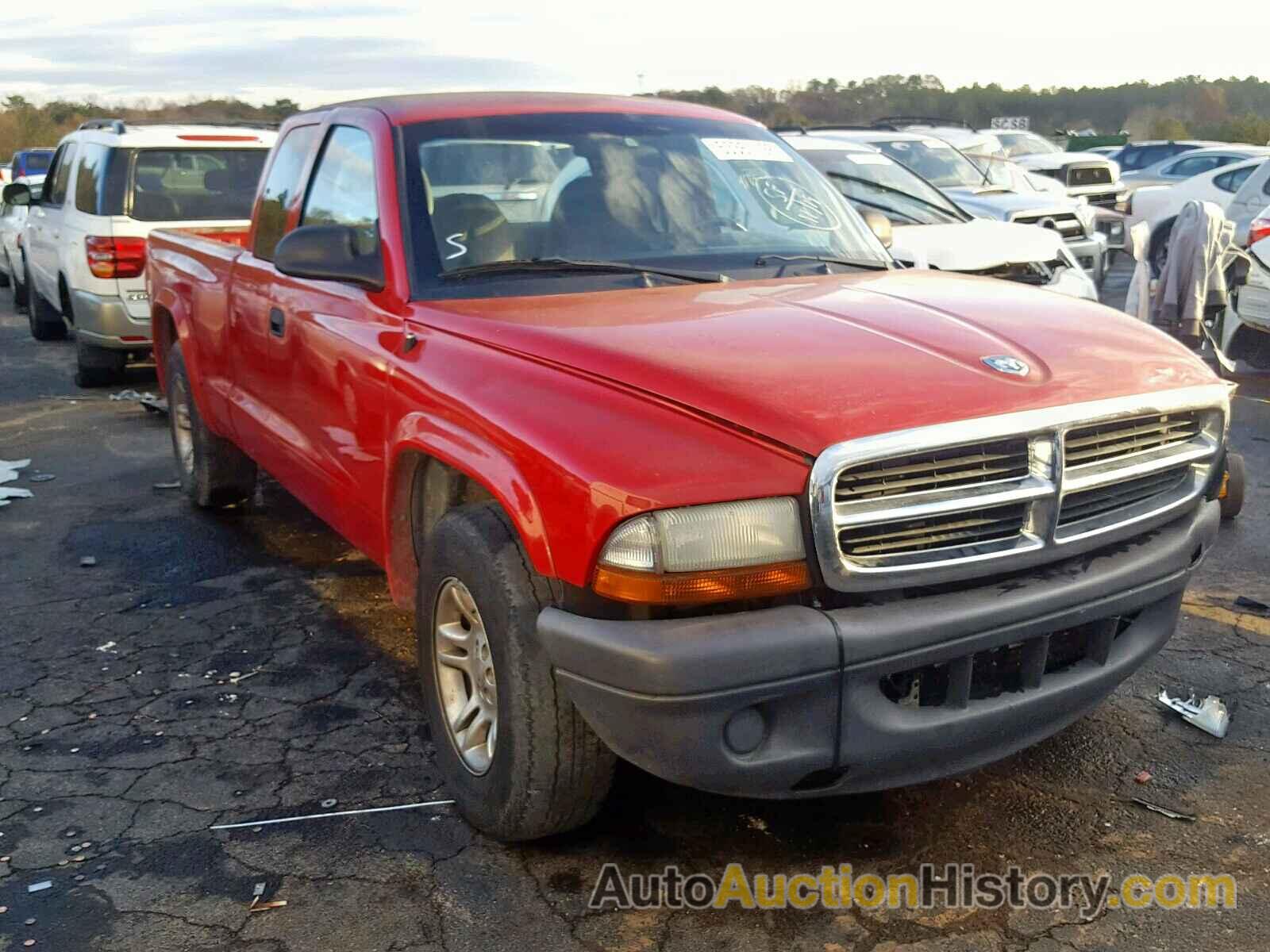 2004 DODGE DAKOTA SXT, 1D7GL12K54S708786