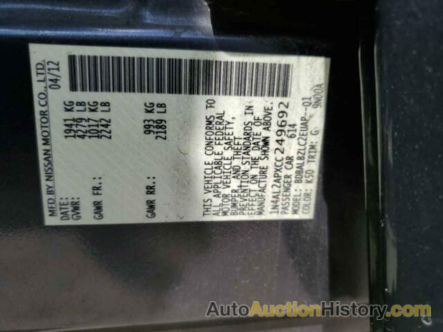 NISSAN ALTIMA BASE, 1N4AL2APXCC249692