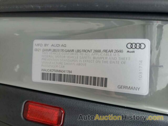 AUDI S5/RS5 PREMIUM PLUS, WAUC4CF56MA041784