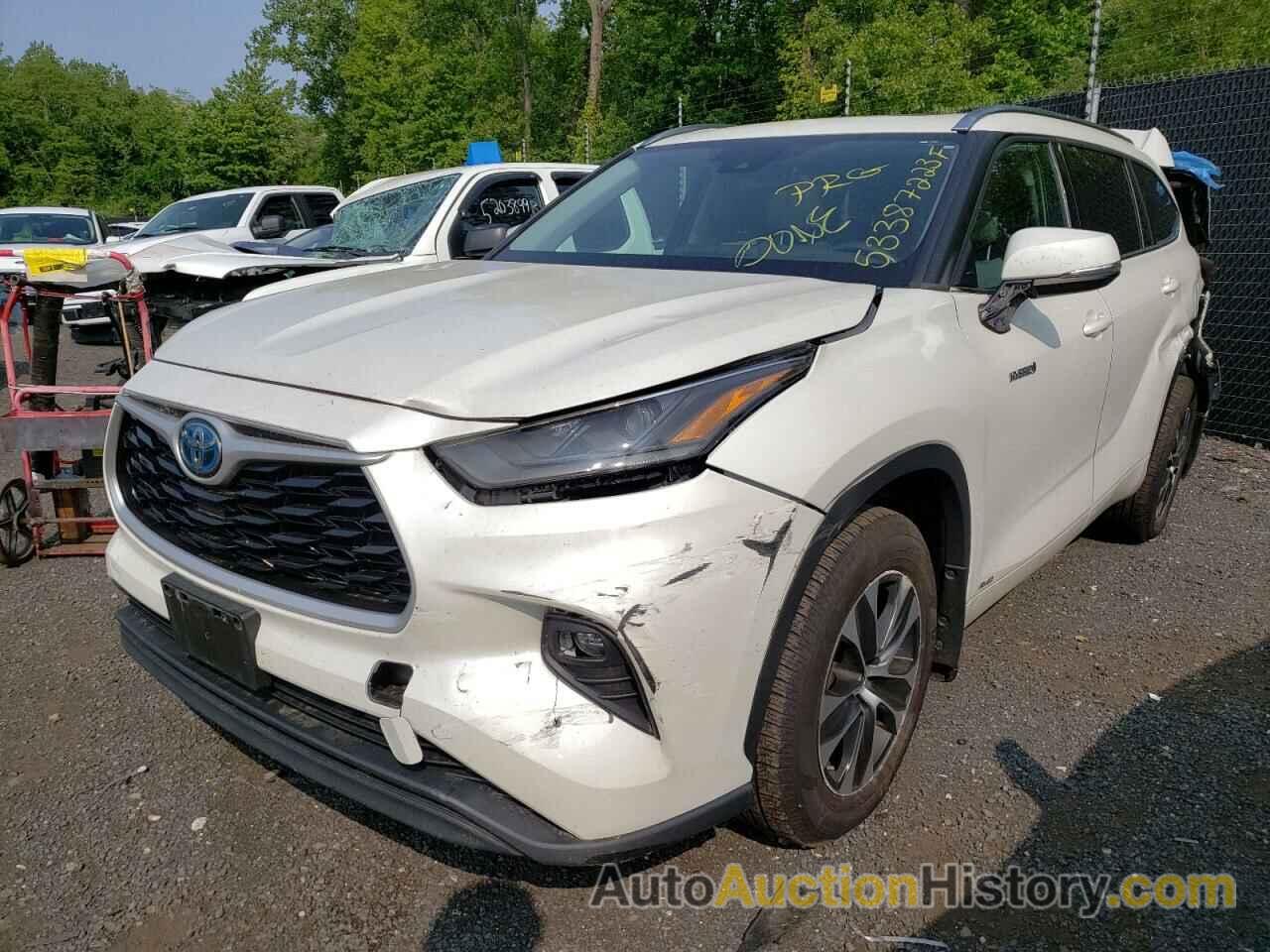 2021 TOYOTA HIGHLANDER HYBRID XLE, 5TDGBRCH9MS517699