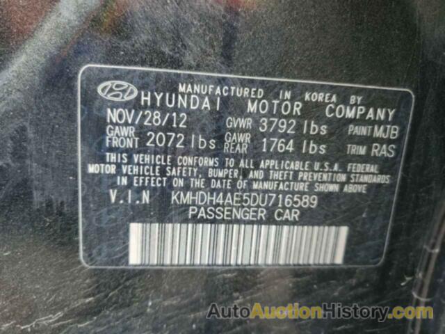 HYUNDAI ELANTRA GLS, KMHDH4AE5DU716589