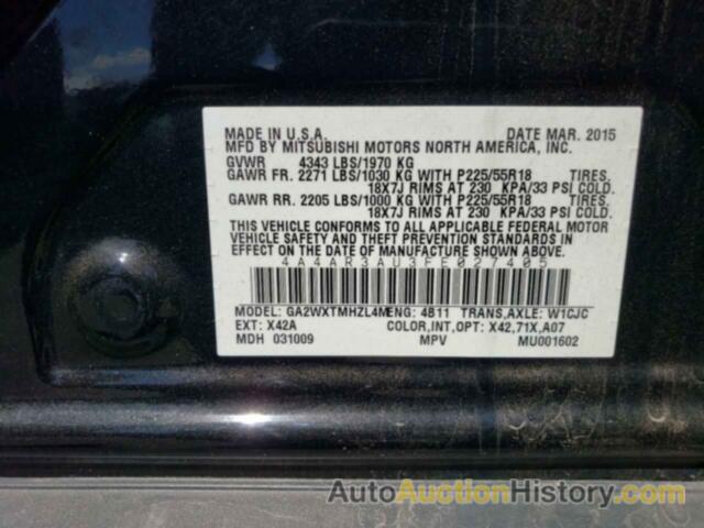 MITSUBISHI OUTLANDER ES, 4A4AR3AU3FE027405