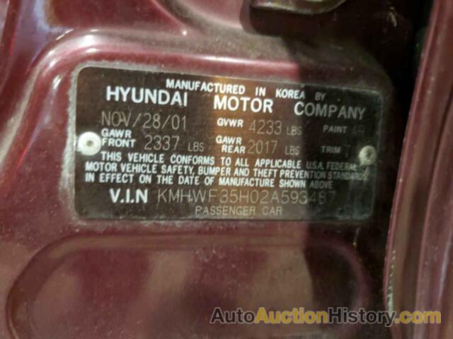 HYUNDAI SONATA GLS, KMHWF35H02A593487