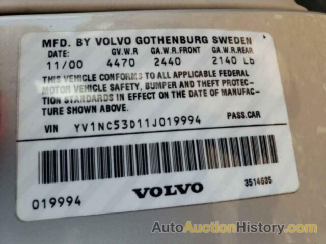 VOLVO C70 TURBO, YV1NC53D11J019994