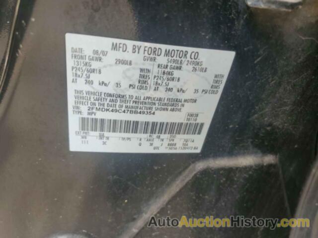 FORD EDGE SEL PLUS, 2FMDK49C47BB49354