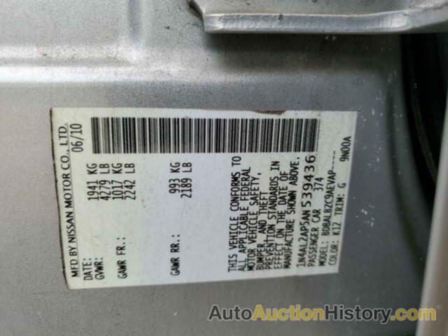 NISSAN ALTIMA BASE, 1N4AL2AP5AN539436