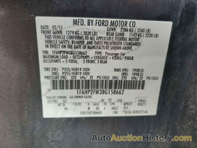 FORD TAURUS LIMITED, 1FAHP2FW3BG158662