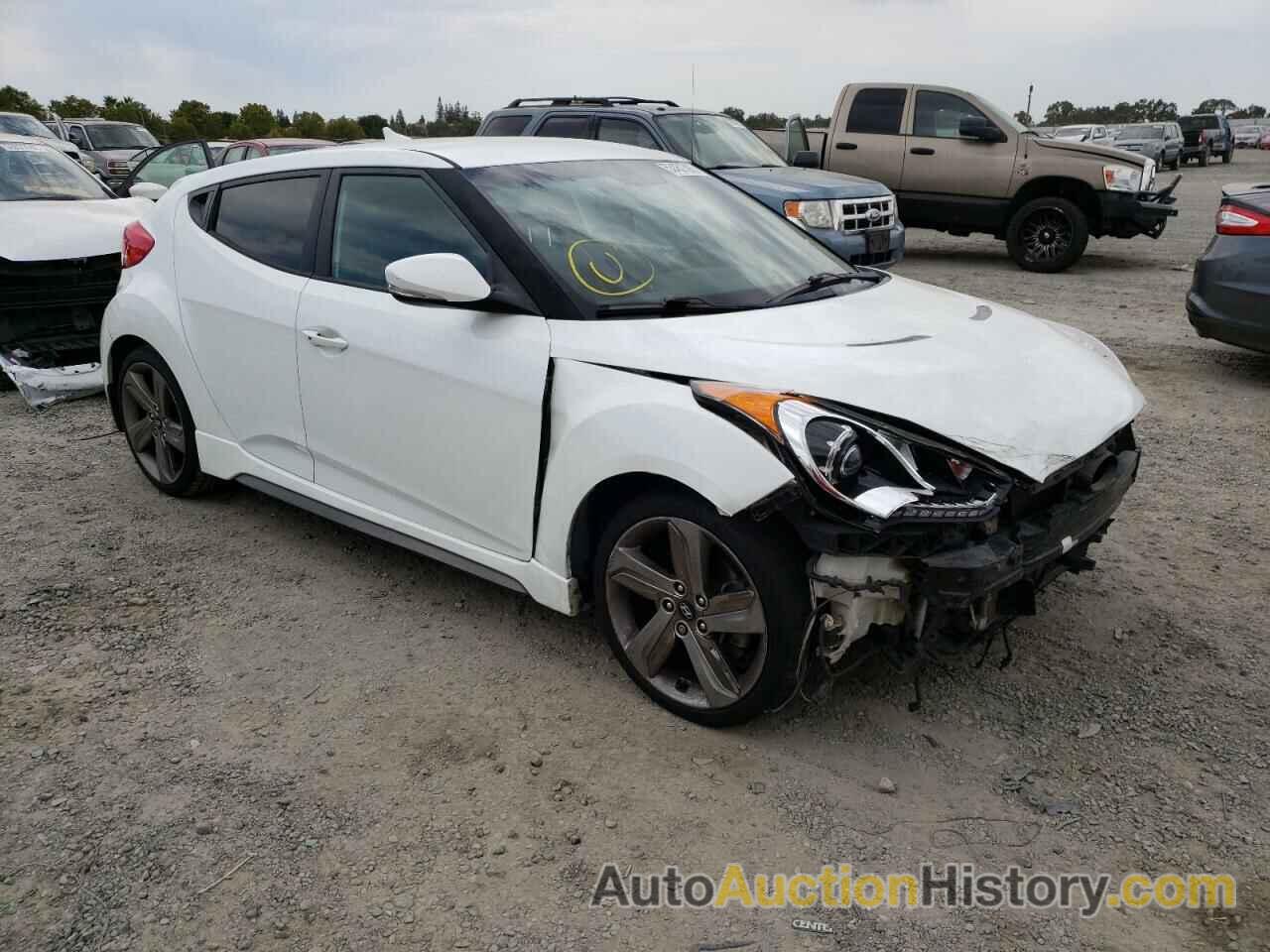 2013 HYUNDAI VELOSTER TURBO, KMHTC6AE2DU157038