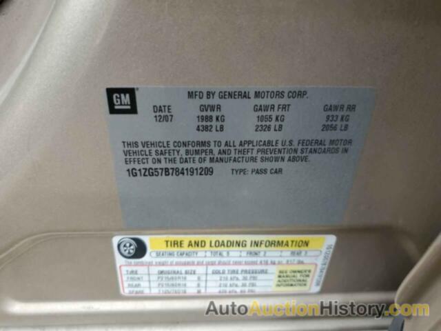 CHEVROLET MALIBU LS, 1G1ZG57B784191209