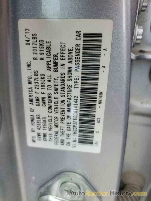 HONDA ACCORD SE, 1HGCP2F60CA141442