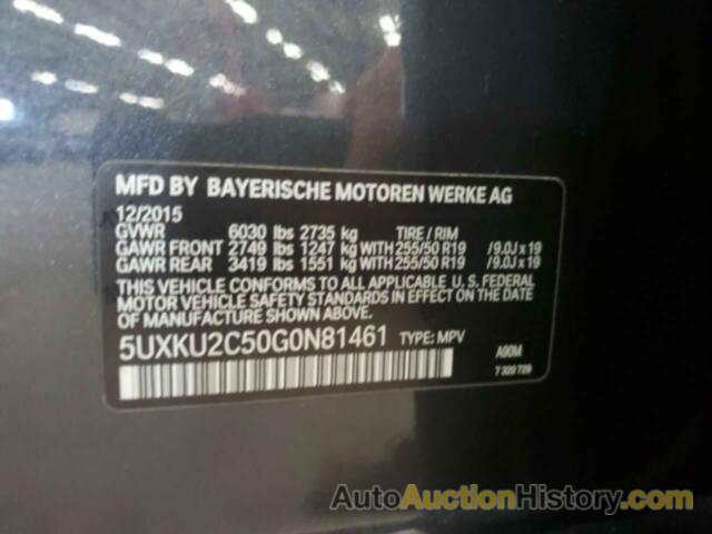 BMW X6 XDRIVE35I, 5UXKU2C50G0N81461