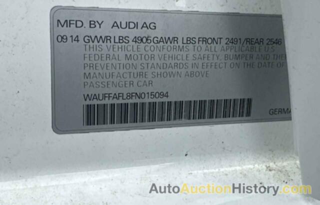 AUDI A4 PREMIUM PLUS, WAUFFAFL8FN015094