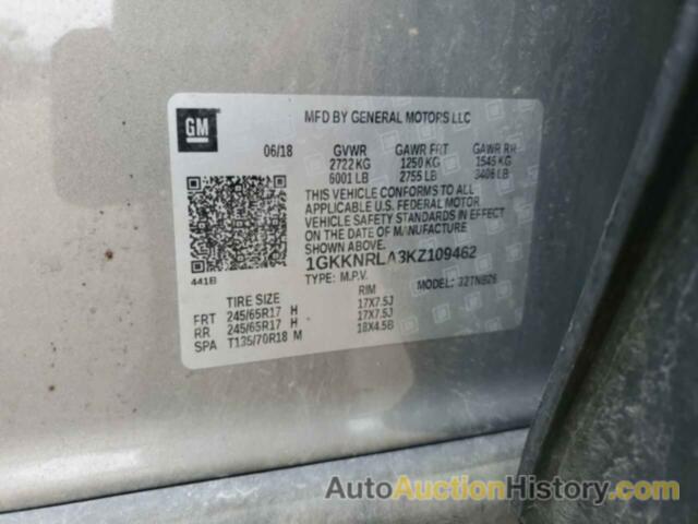 GMC ACADIA SLE, 1GKKNRLA3KZ109462