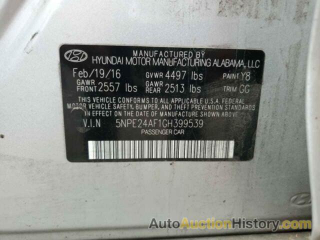 HYUNDAI SONATA SE, 5NPE24AF1GH399539