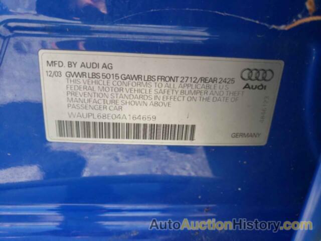 AUDI S4/RS4, WAUPL68E04A164659