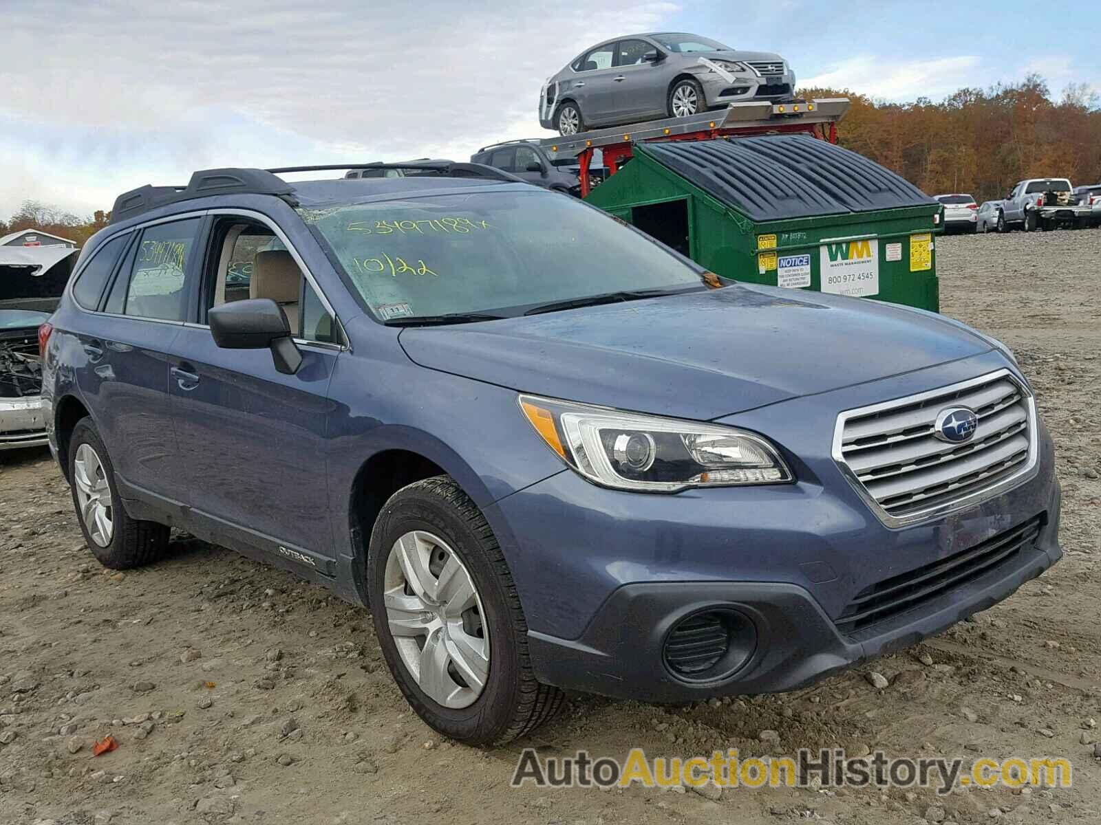 2015 SUBARU OUTBACK 2. 2.5I, 4S4BSAAC9F3265388