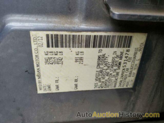 NISSAN ALTIMA BASE, 1N4AL2APXCN531478