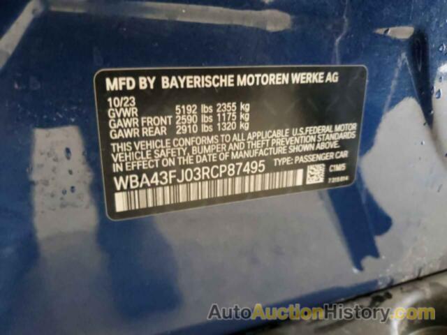 BMW 5 SERIES I, WBA43FJ03RCP87495
