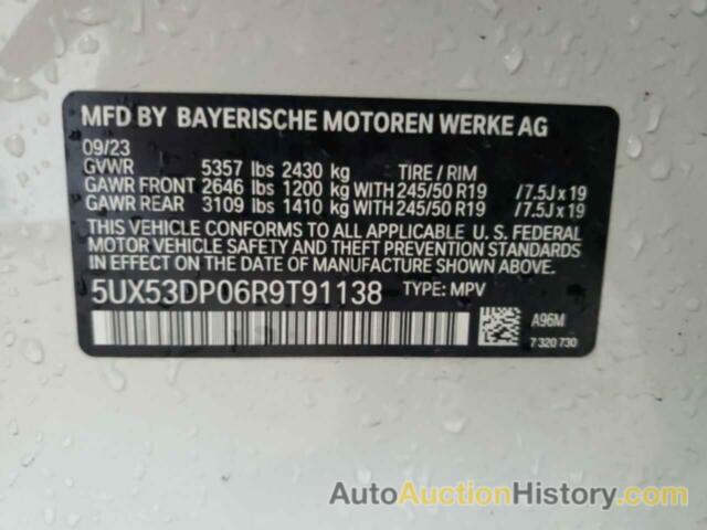 BMW X3 XDRIVE30I, 5UX53DP06R9T91138