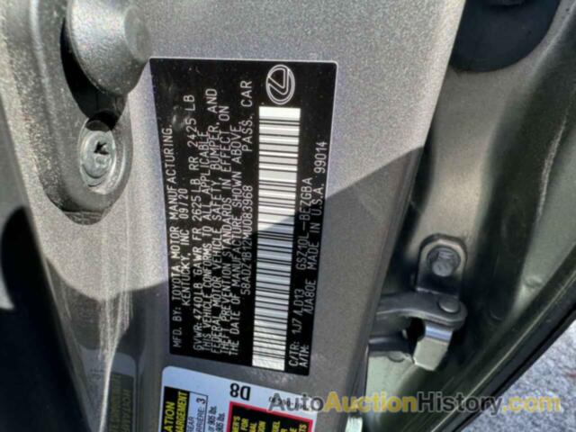 LEXUS ES350 350 BASE, 58ADZ1B12MU083968