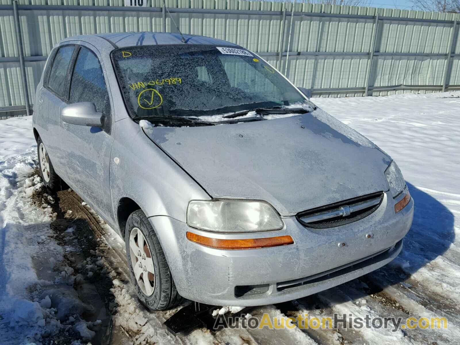 2008 CHEVROLET AVEO BASE, KL1TD66688B061989