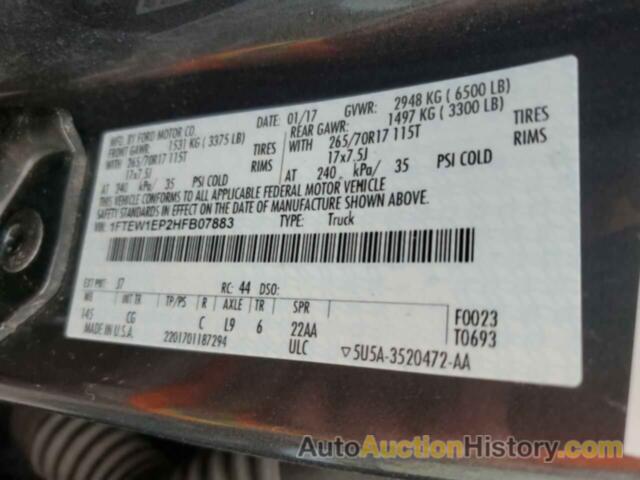 FORD F-150 SUPERCREW, 1FTEW1EP2HFB07883
